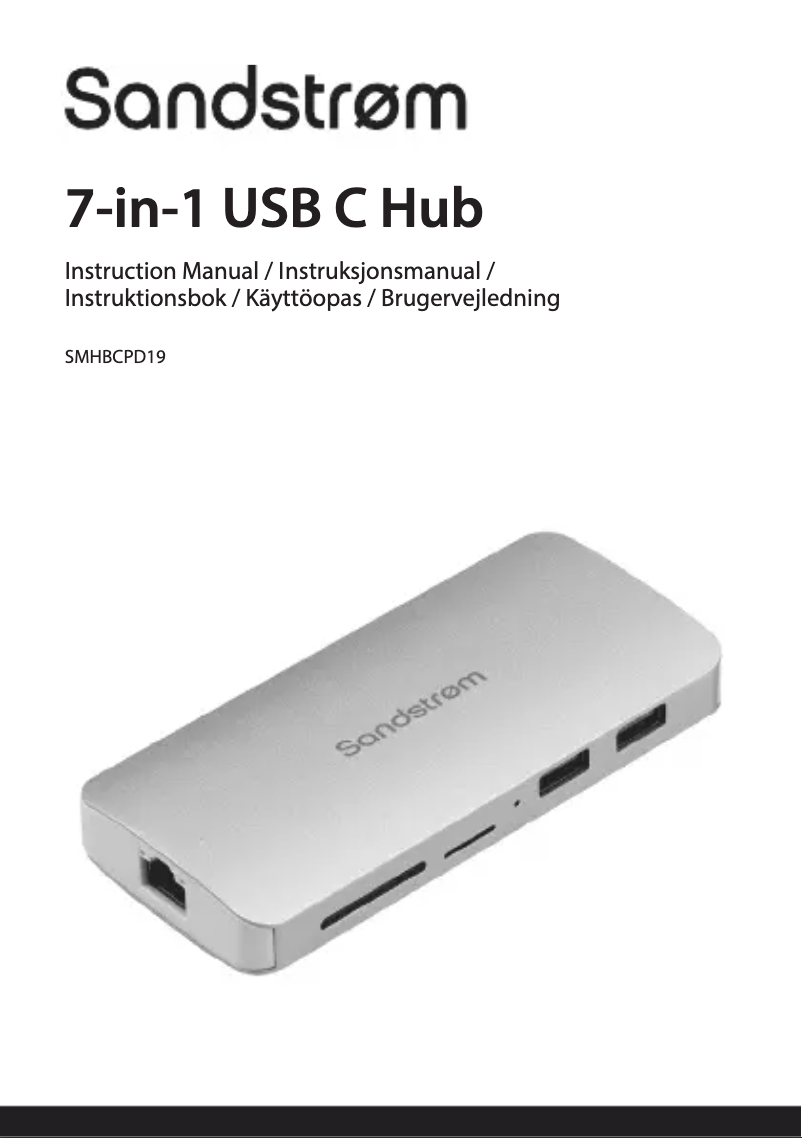 Page 1 de la notice Manuel utilisateur Sandstrøm SMHBCPD19