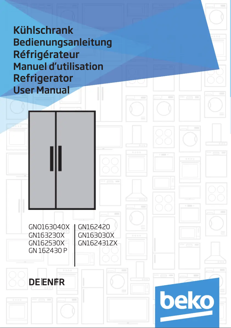 Page 1 de la notice Manuel utilisateur Beko GN162431ZX