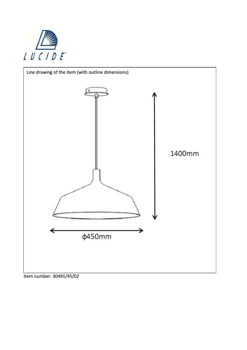 Page 1 de la notice Manuel utilisateur Lucide Bowi 30491/45/02