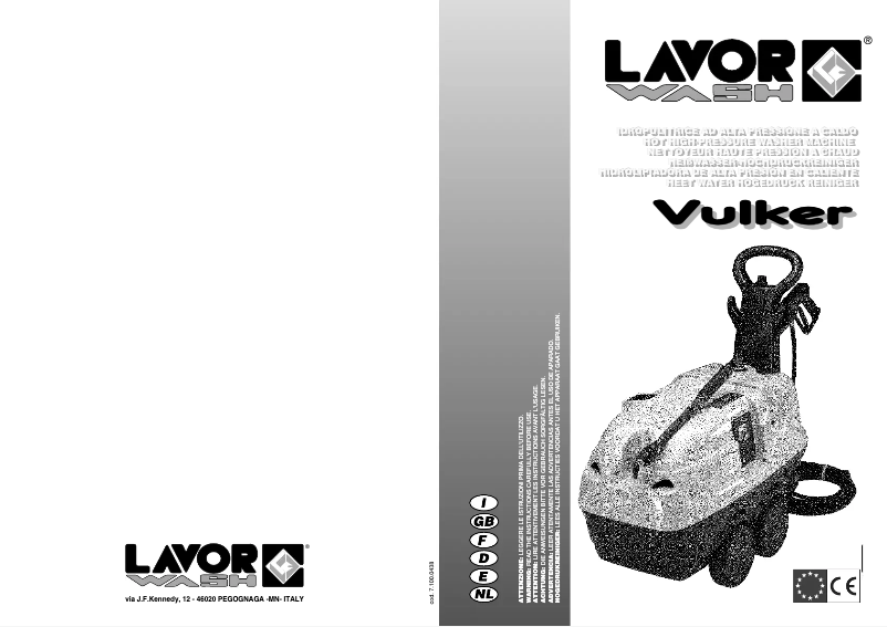 Page 1 de la notice Manuel utilisateur Lavorwash Vulker