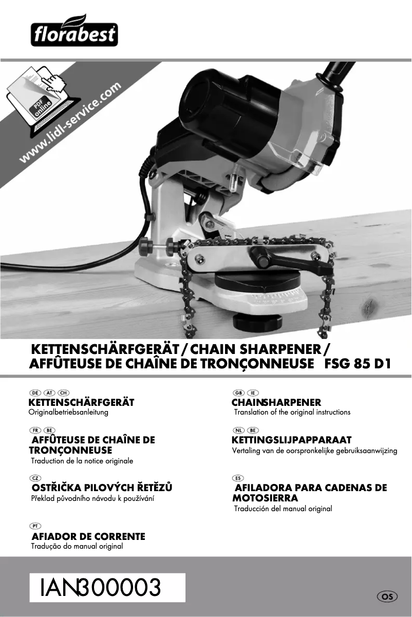 Página 1 del manual Manual de usuario Florabest FSG 85 D1