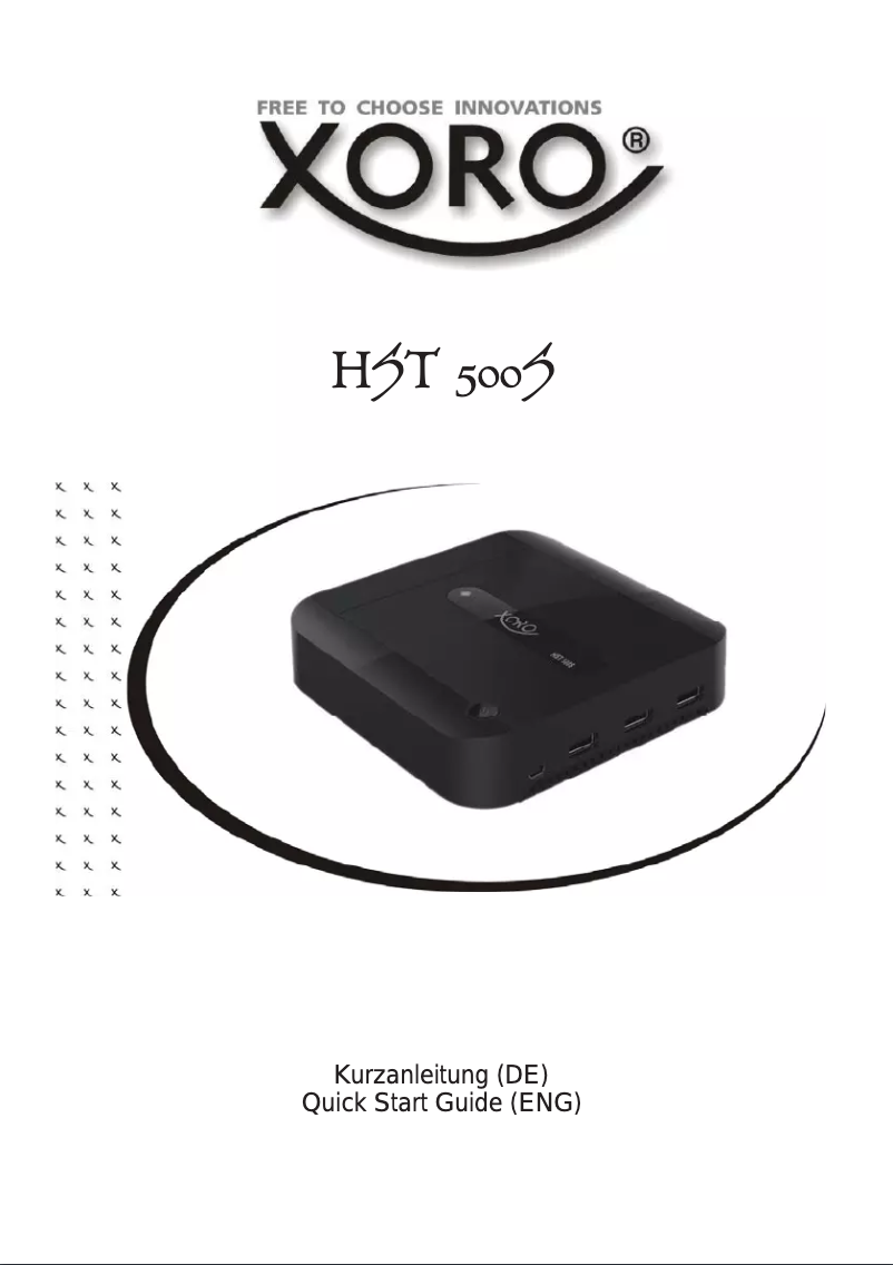 Page n°1 - Manuel utilisateur Xoro HST 500S
