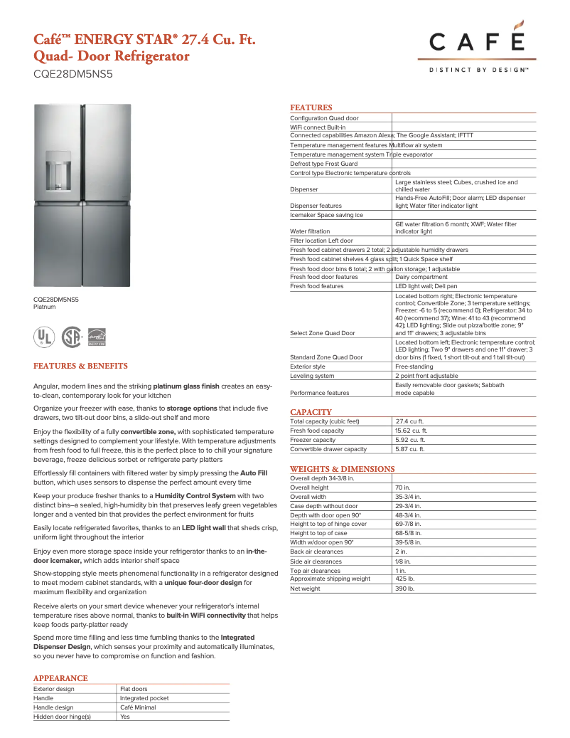 Imagen de la primera página del manual del dispositivo CQE28DM5NS5