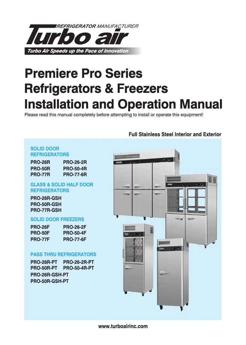 Image de la première page du manuel de l'appareil PRO-77-6F-N