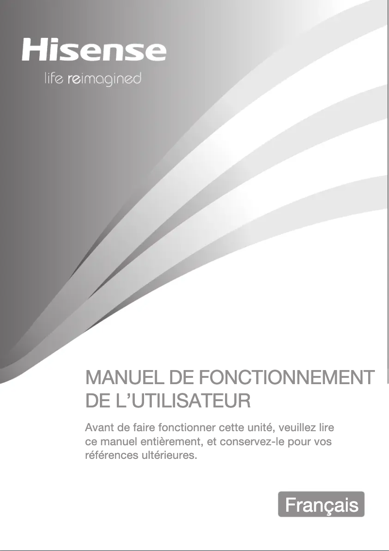 Page n°1 - Manuel utilisateur Hisense DHGA901NL