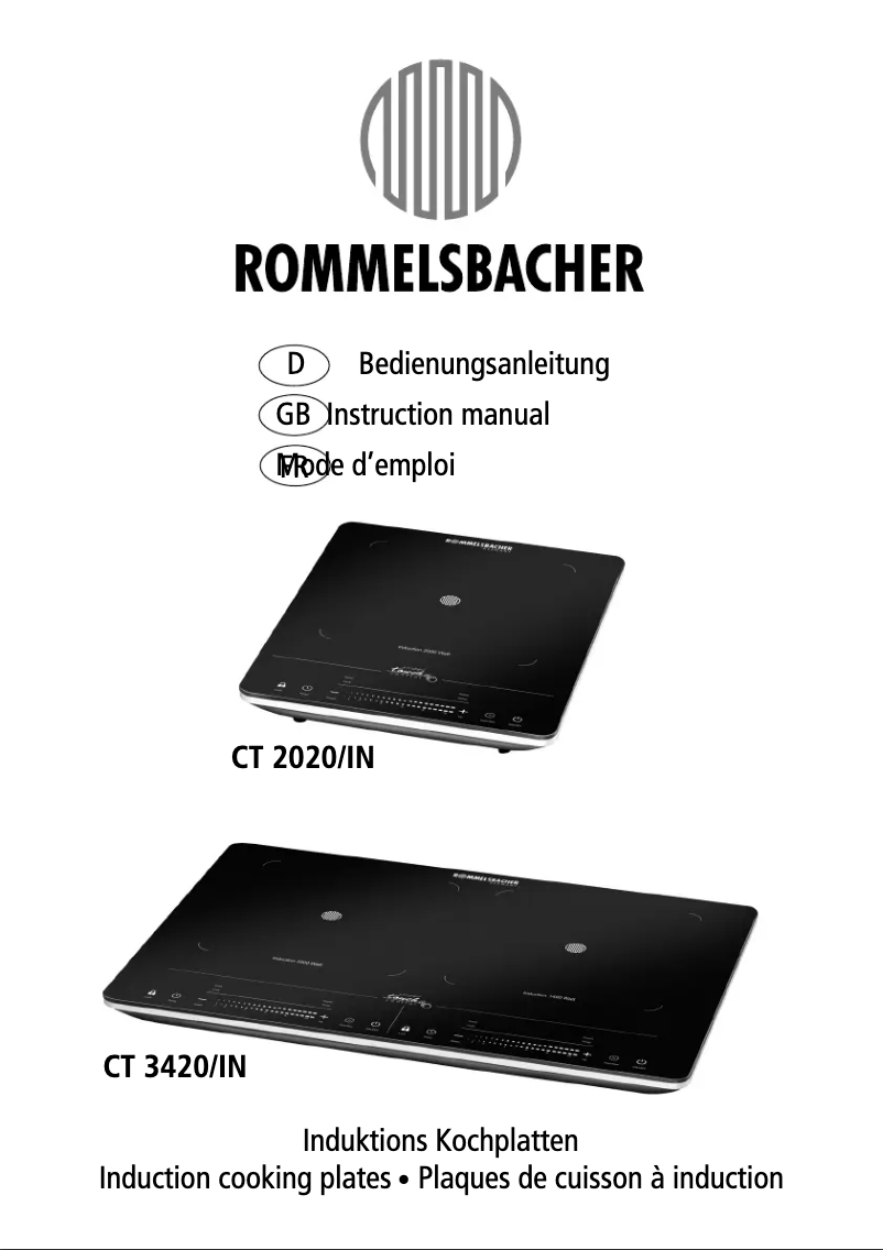 Página 1 del manual Manual de usuario Rommelsbacher CT 2020/IN