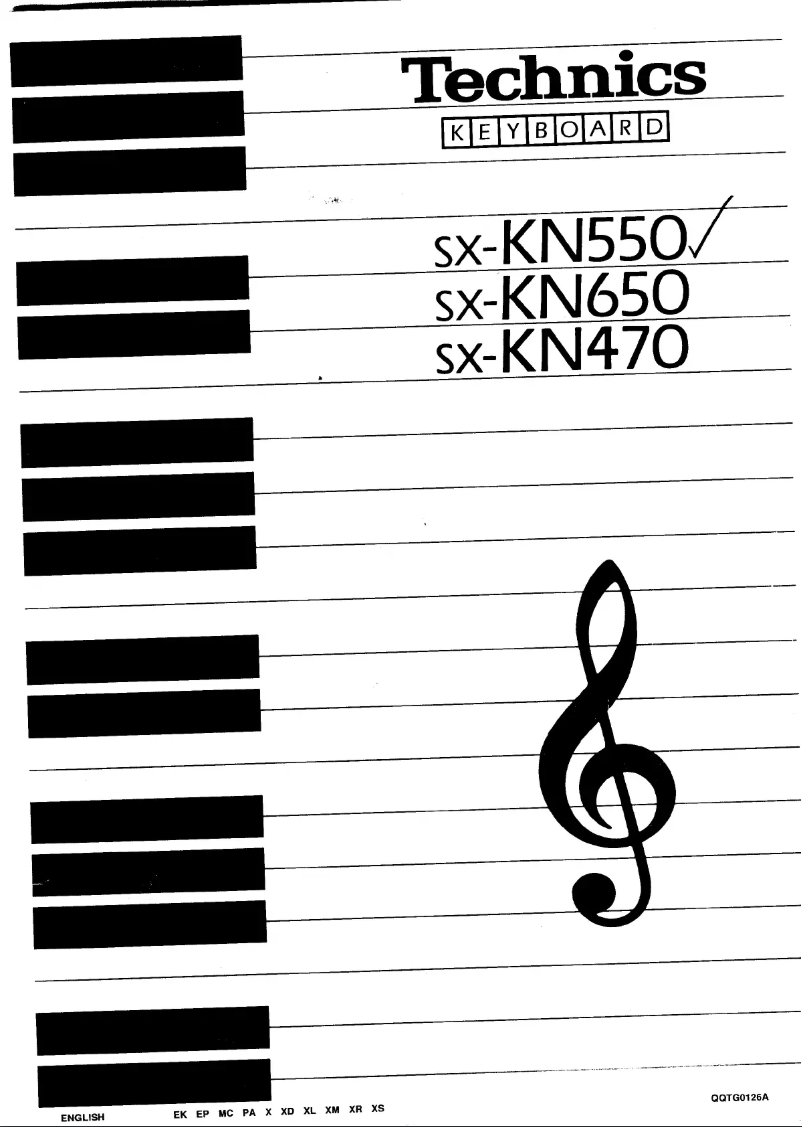 Page n°1 - Manuel utilisateur Technics SX-KN550