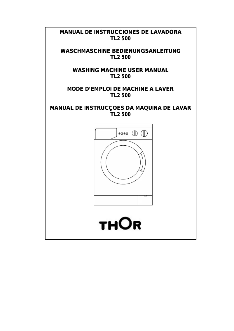 Page 1 de la notice Manuel utilisateur Thor TL2 500