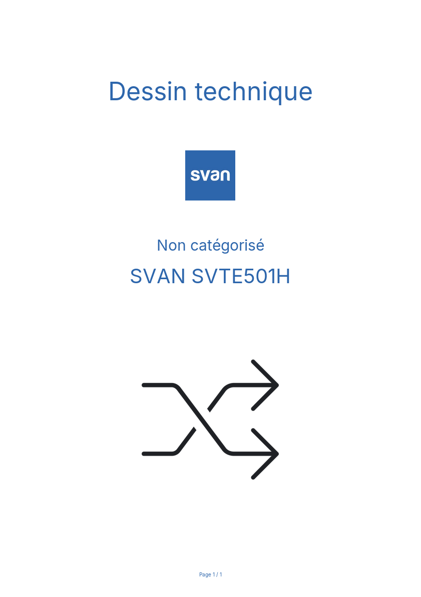 Page n°1 - Dessin technique SVAN SVTE501H