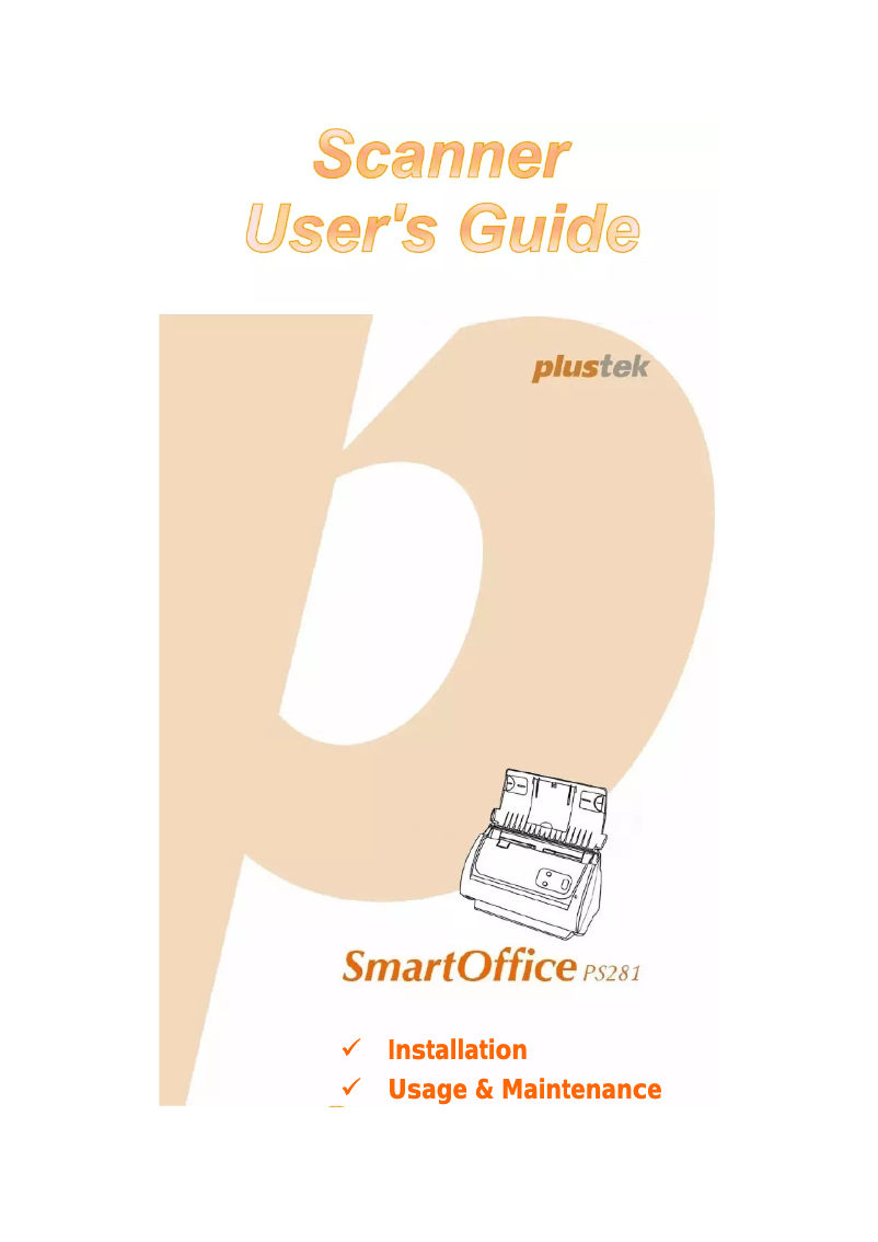 Page 1 de la notice Manuel utilisateur Plustek SmartOffice PS281