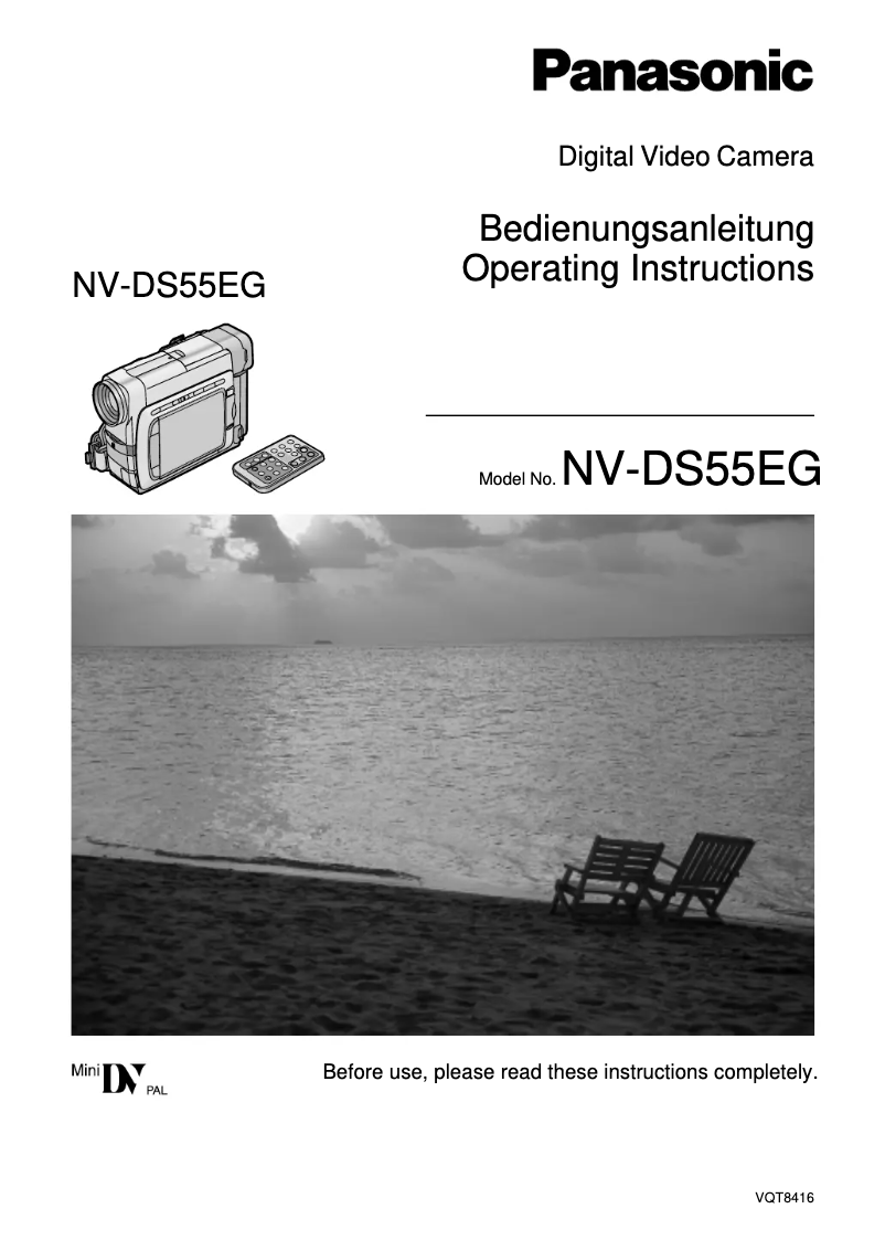 Imagen de la primera página del manual del dispositivo NV-DS55