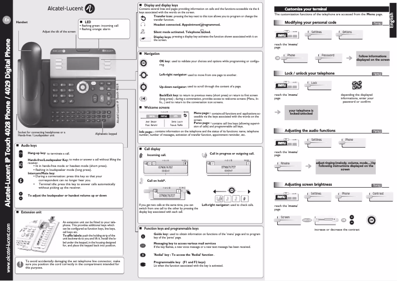 Image de la première page du manuel de l'appareil 4029