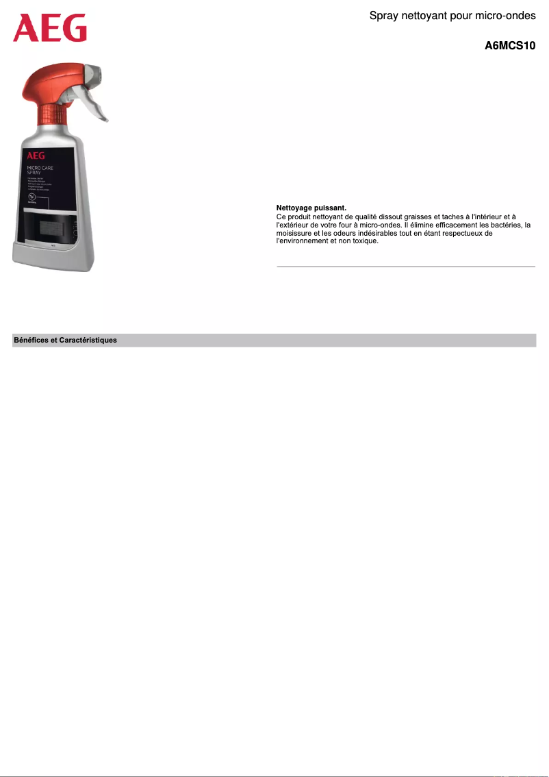 Image de la première page du manuel de l'appareil A6MCS10