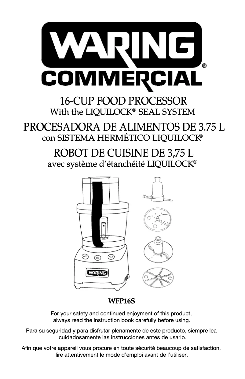 Image de la première page du manuel de l'appareil WFP16S