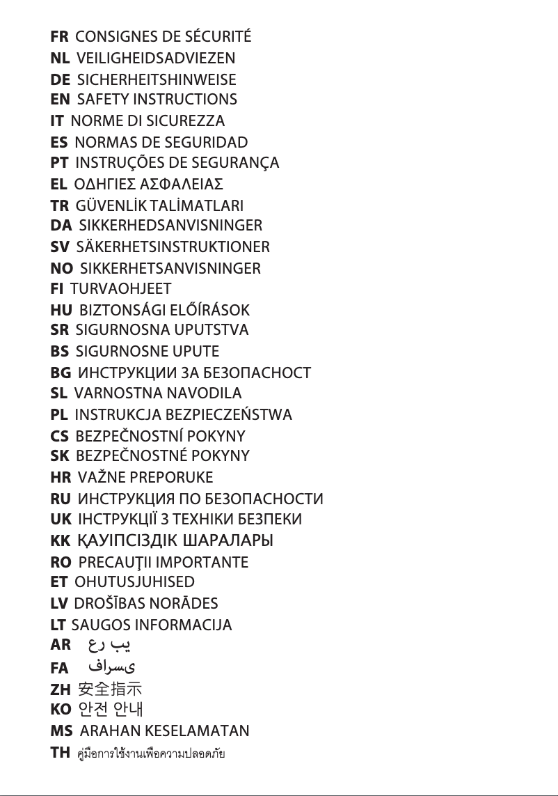 Page n°1 - Instructions / montage Tefal Delirice RK7006