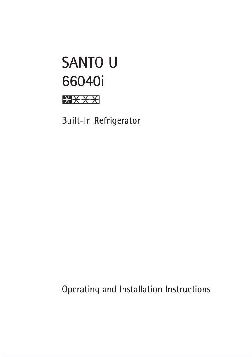 Image de la première page du manuel de l'appareil Santo U66040I