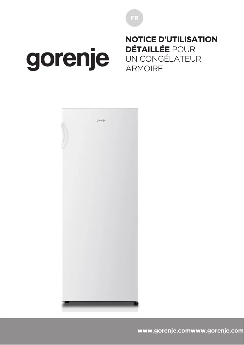 Page n°1 - Manuel utilisateur Gorenje FN4172CW