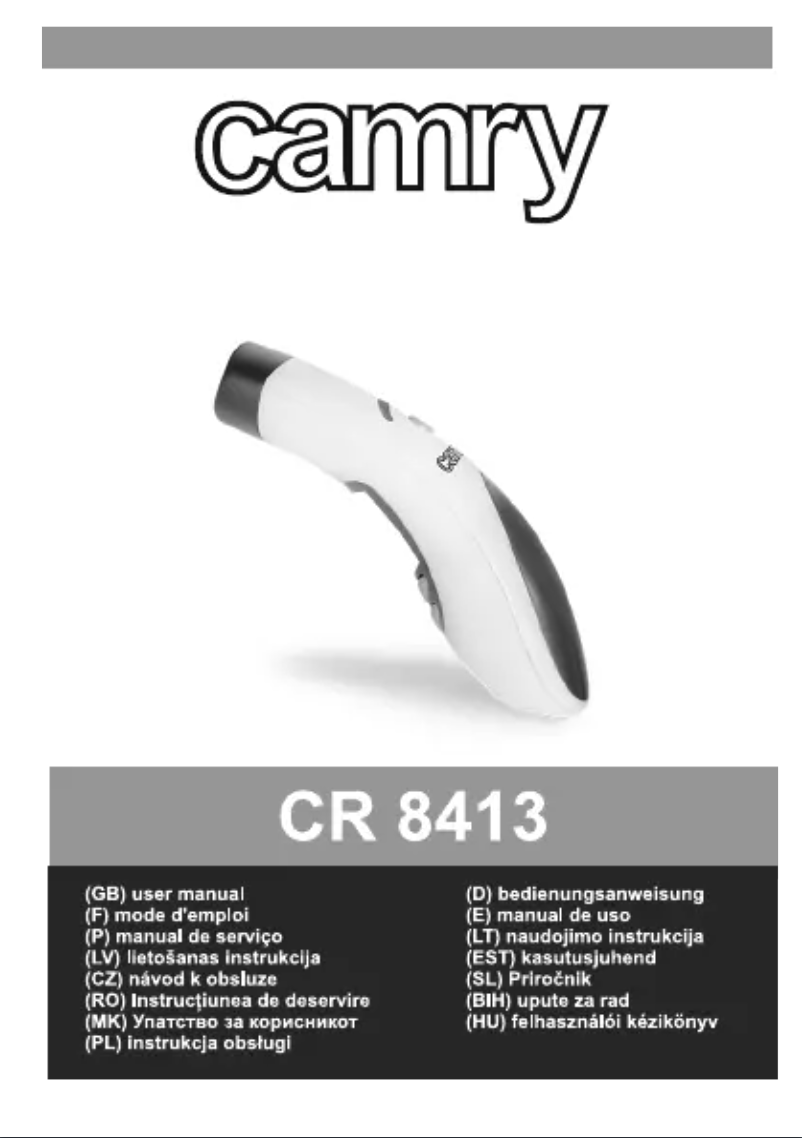 Page n°1 - Manuel utilisateur Camry CR 8413