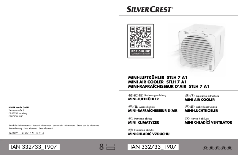 Page 1 de la notice Manuel utilisateur SilverCrest STLH 7 A1