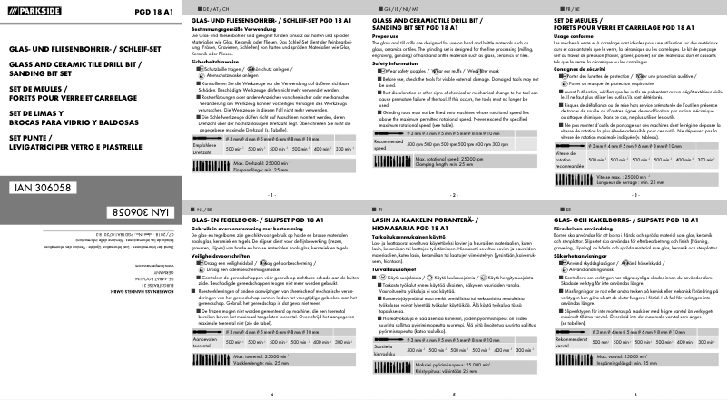 Image de la première page du manuel de l'appareil PGD 18 A1