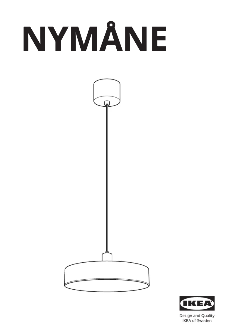 Page 1 de la notice Manuel utilisateur Ikea NYMÅNE 705.143.84