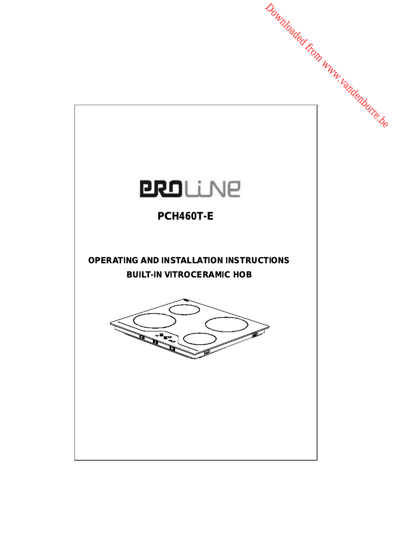 Page 1 de la notice Manuel utilisateur Proline PCH 460 T E