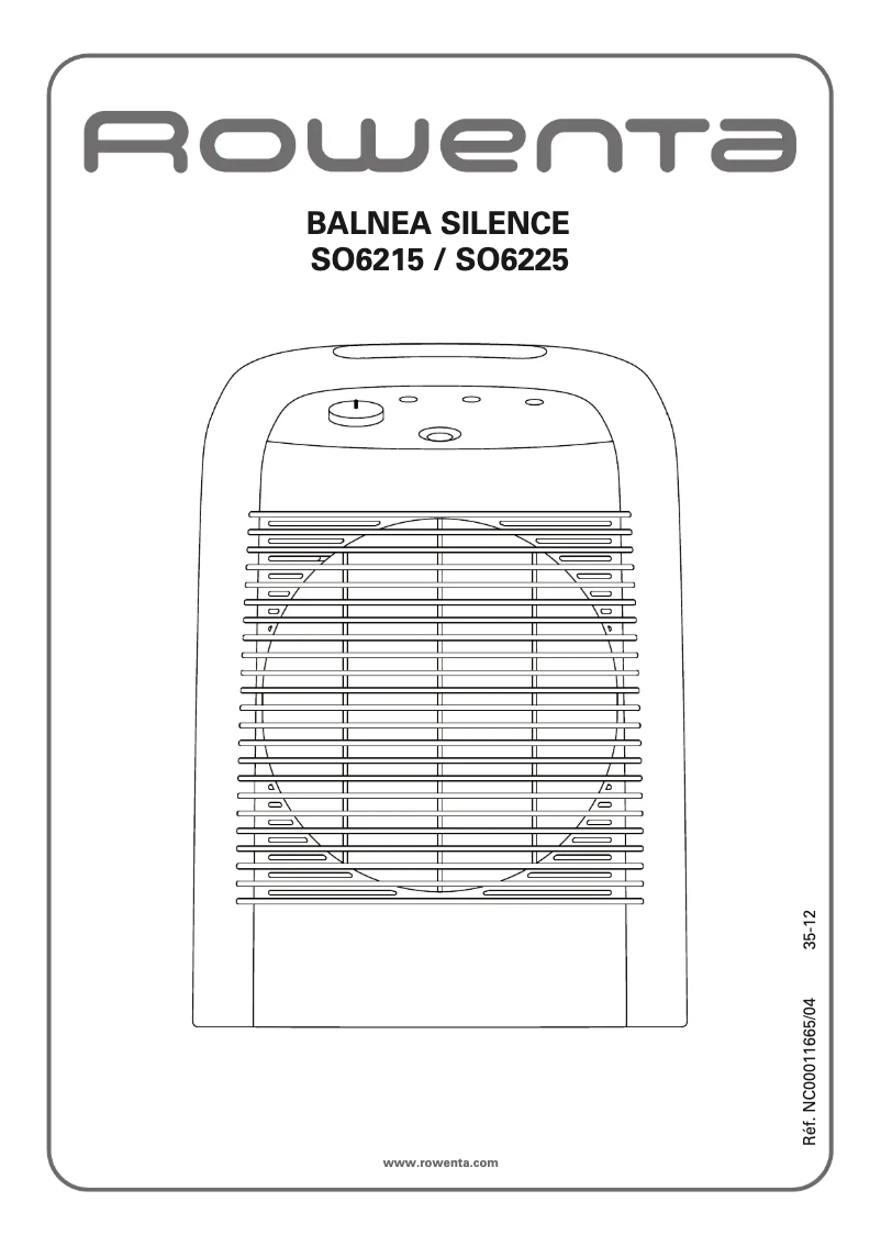 Page 1 de la notice Manuel utilisateur Rowenta Balnea Silence SO6225