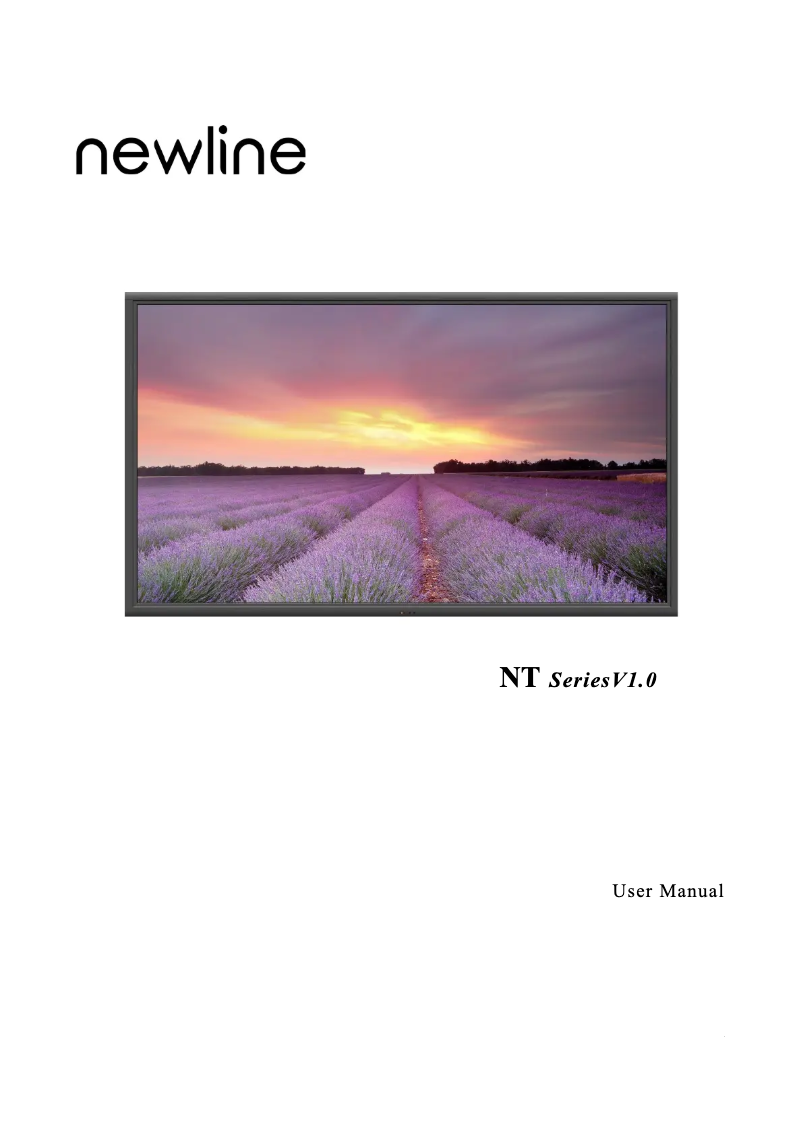 Page n°1 - Manuel utilisateur Newline TT-8519NT