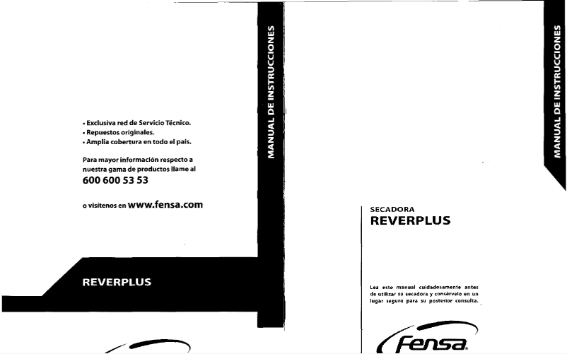 Page n°1 - Manuel utilisateur Fensa Reverplus 6470 DK