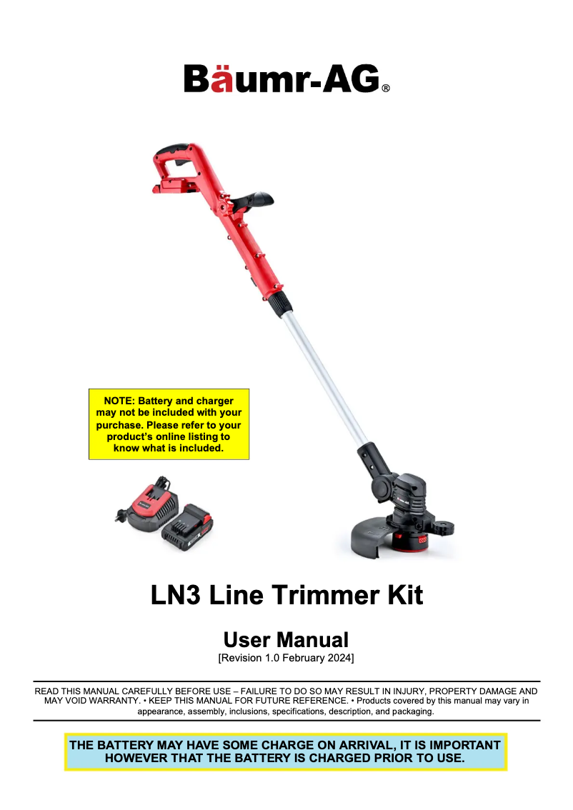 Página 1 del manual Manual de usuario Baumr-AG LN3