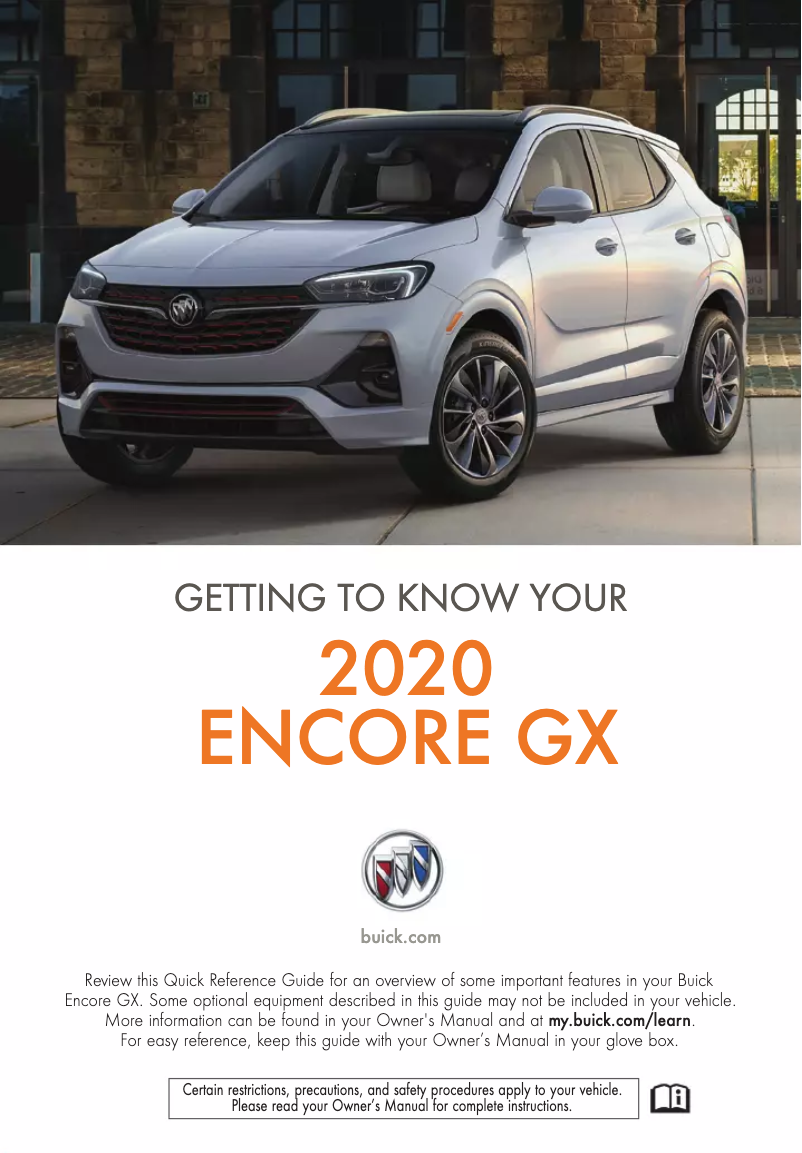 Page 1 de la notice Guide de démarrage rapide Buick Encore (2020)