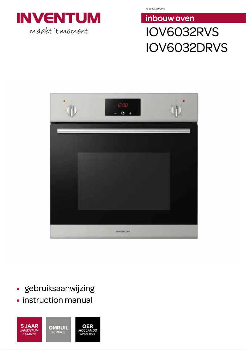 Image de la première page du manuel de l'appareil IOV6032DRVS