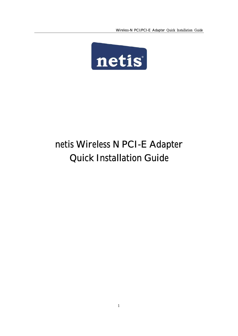 Página 1 del manual Manual de instrucciones Netis WF-2113