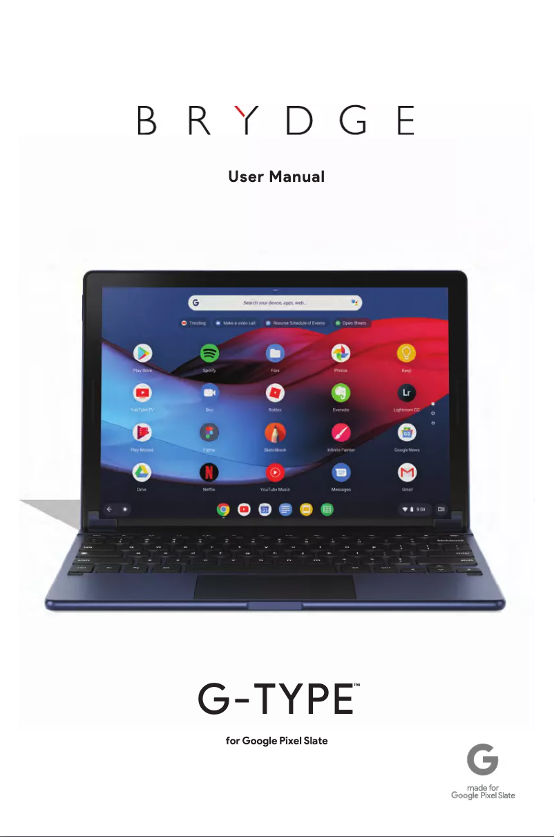 Image de la première page du manuel de l'appareil G-Type