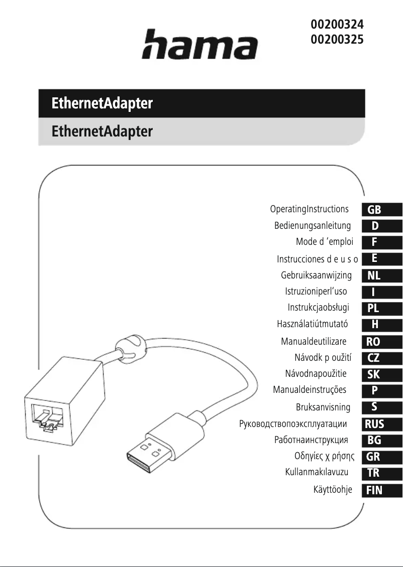 Page n°1 - Manuel utilisateur Hama 00200325