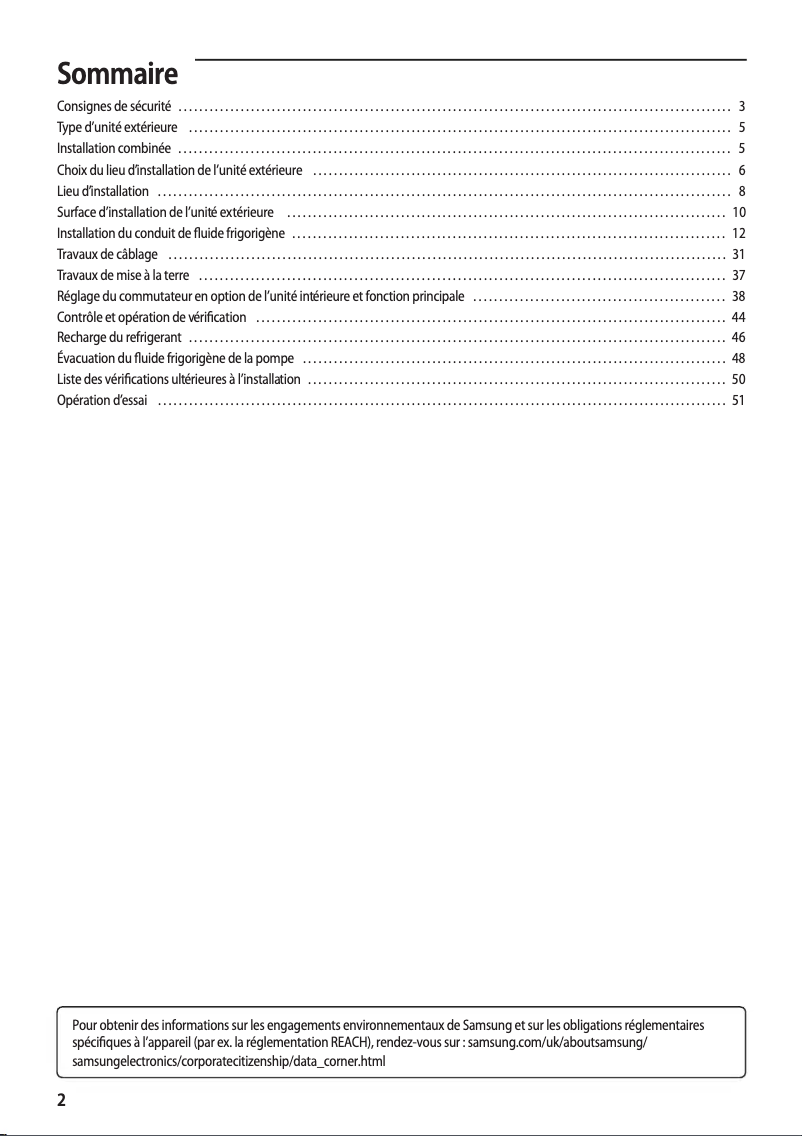 Page 1 de la notice Manuel utilisateur Samsung AM040FXMDGH
