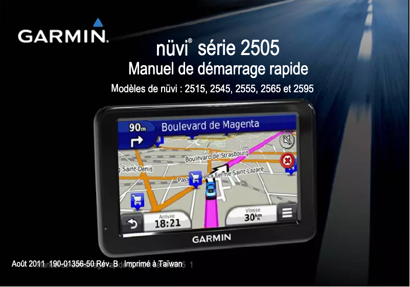 Page n°1 - Manuel utilisateur Garmin nüvi 2595