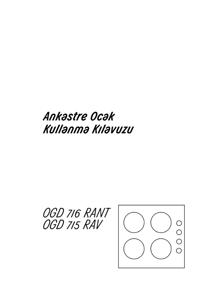 Page n°1 - Manuel utilisateur Arçelik OGD 716 RANT