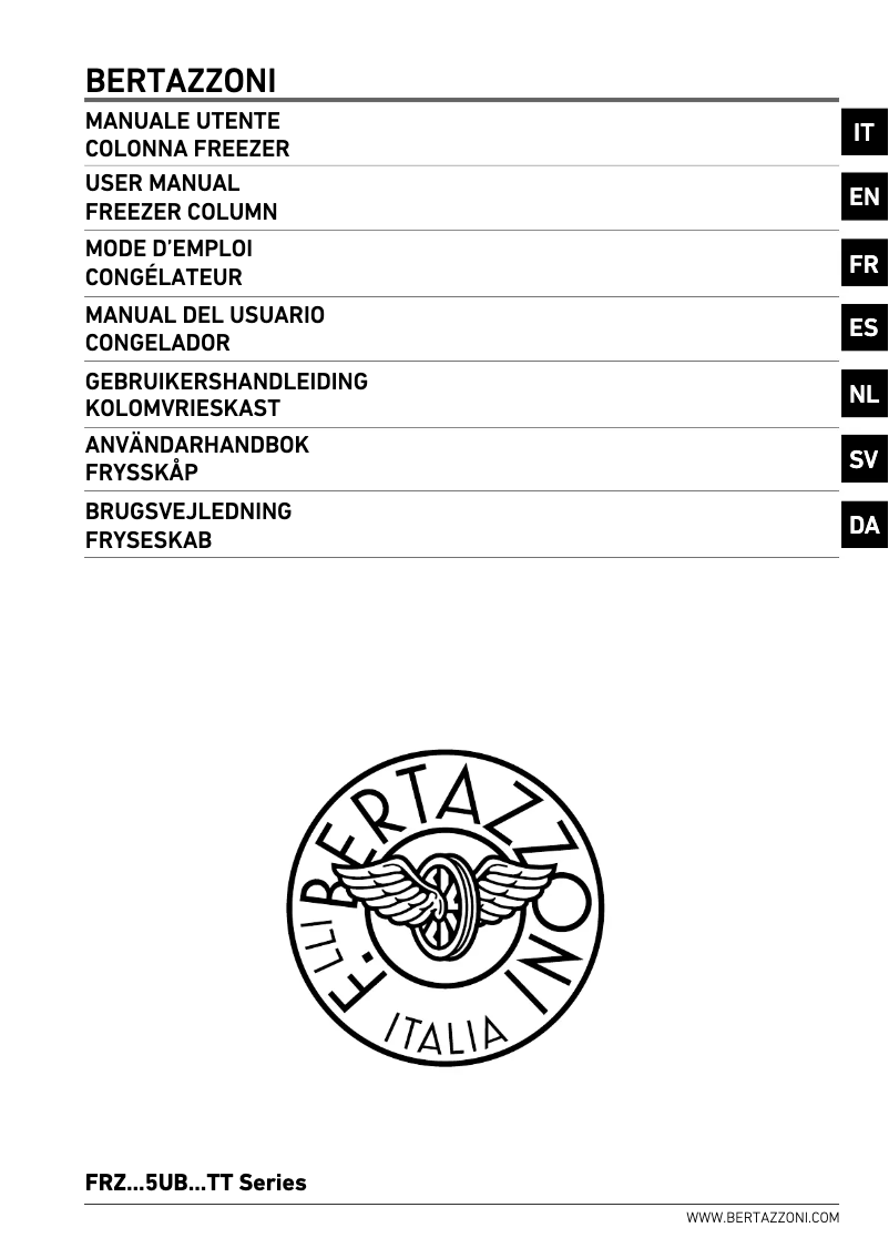 Page 1 de la notice Manuel utilisateur Bertazzoni FRZ605UBLXTT