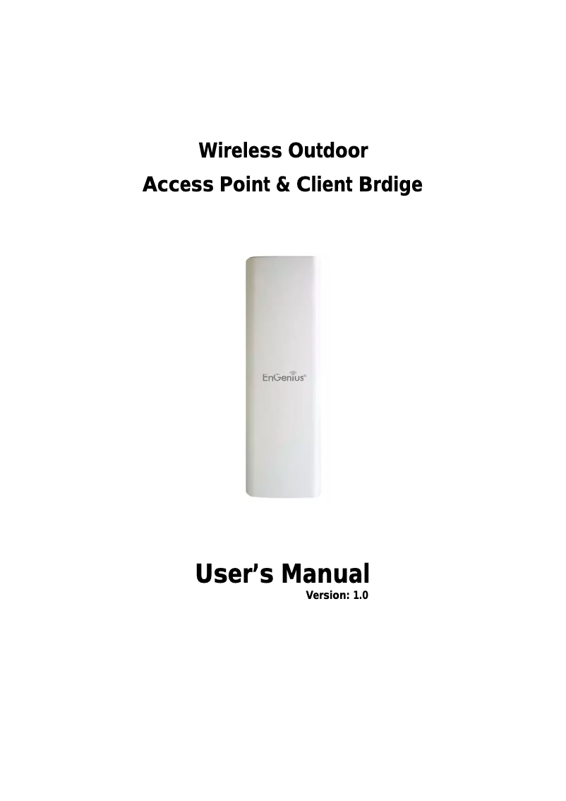 Page 1 de la notice Manuel utilisateur EnGenius 710201GEOC2610