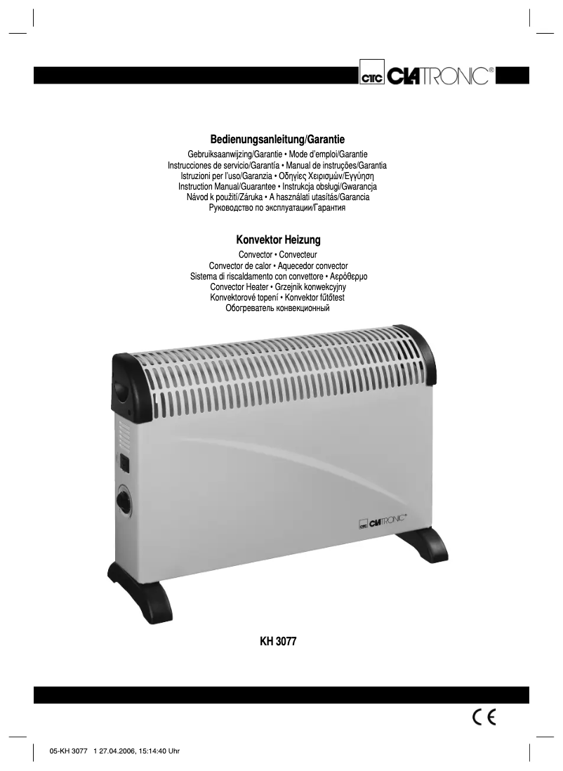 Page 1 de la notice Manuel utilisateur Bomann KH 3077