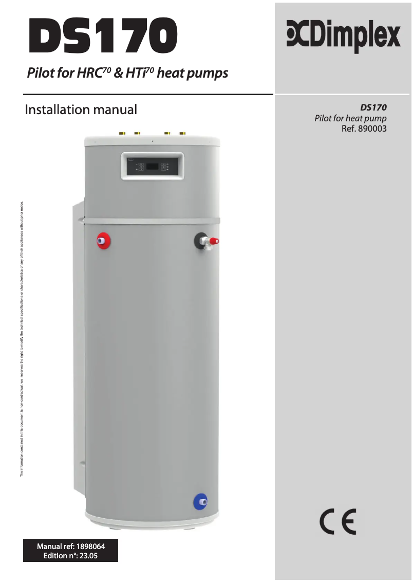 Page 1 de la notice Manuel utilisateur Dimplex DS170