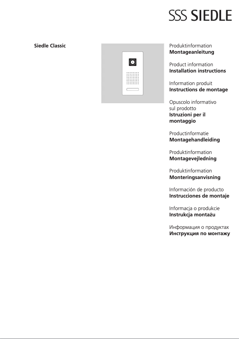 Image de la première page du manuel de l'appareil Classic