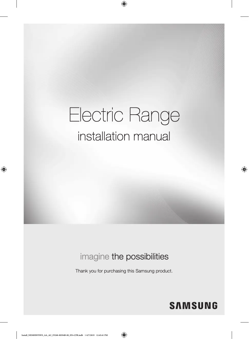 Page n°1 - Guide d'installation Samsung NE58R9311SS