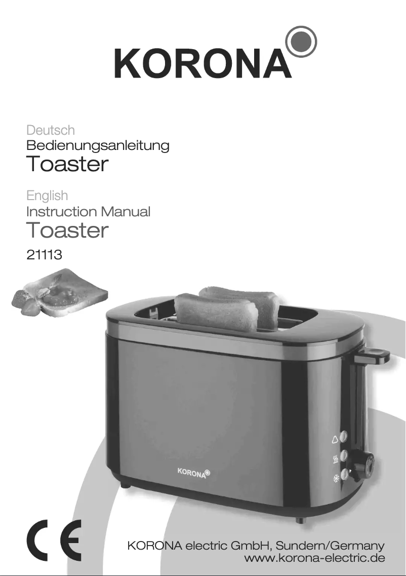 Page 1 de la notice Manuel utilisateur Korona 21113