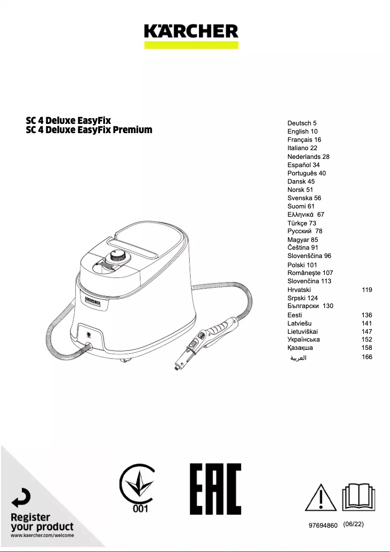 Image de la première page du manuel de l'appareil SC 4 Deluxe EasyFix Premium