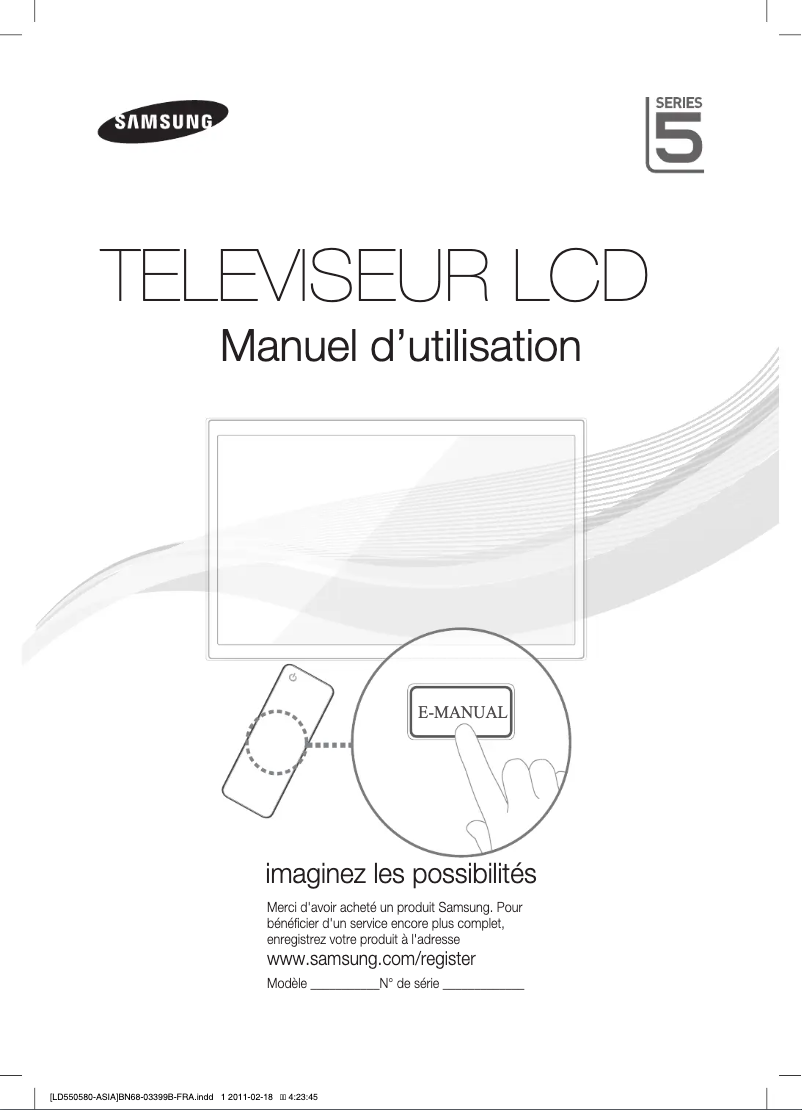 Page n°1 - Guide d'installation Samsung LA40D551K8R