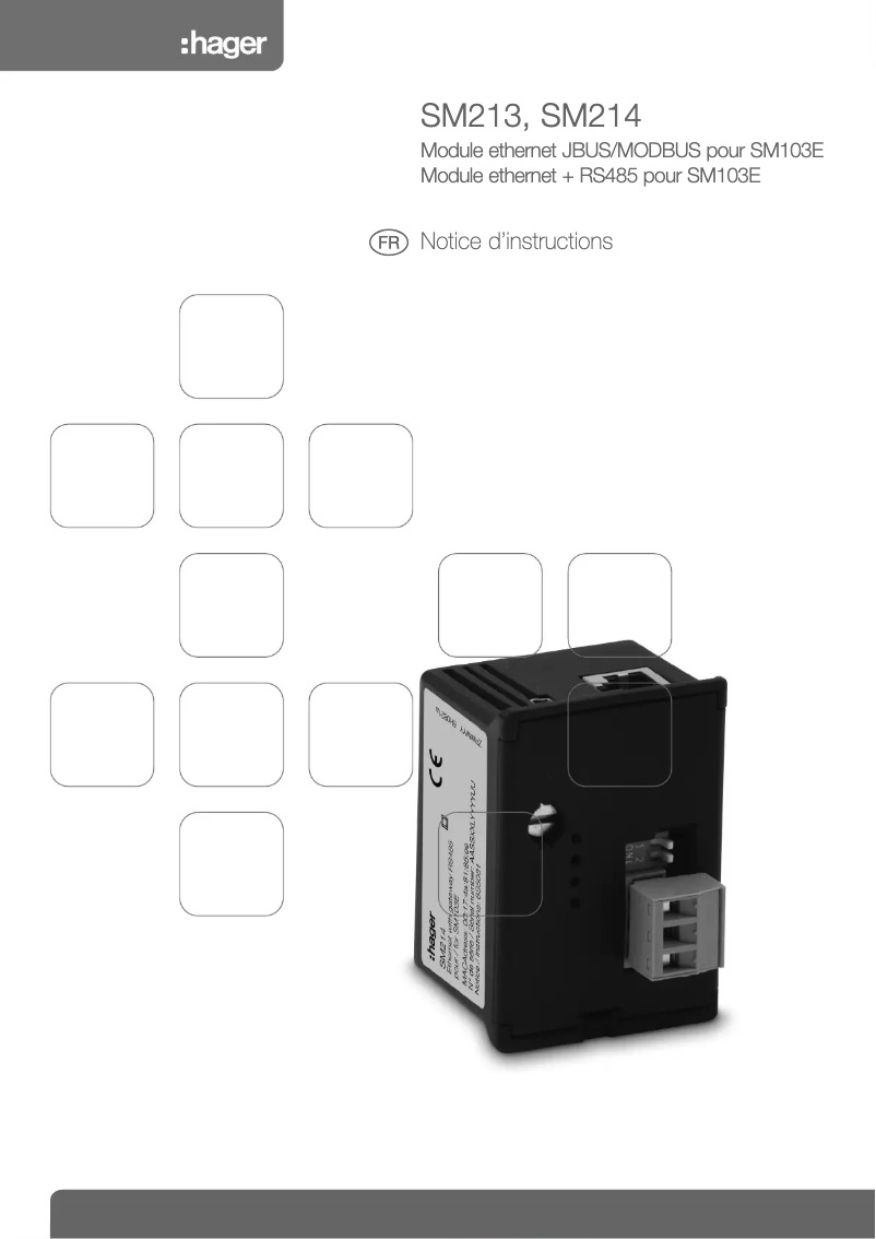 Page 1 de la notice Manuel utilisateur Hager SM213