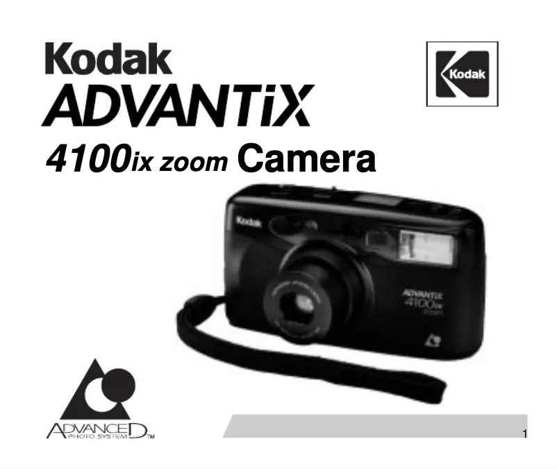 Page 1 de la notice Manuel utilisateur Kodak Advantix 4100ix