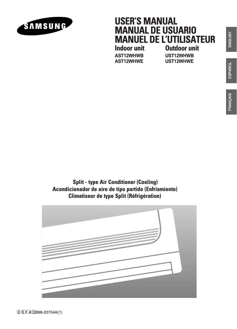 Página 1 del manual Manual de usuario Samsung AST12WHWE